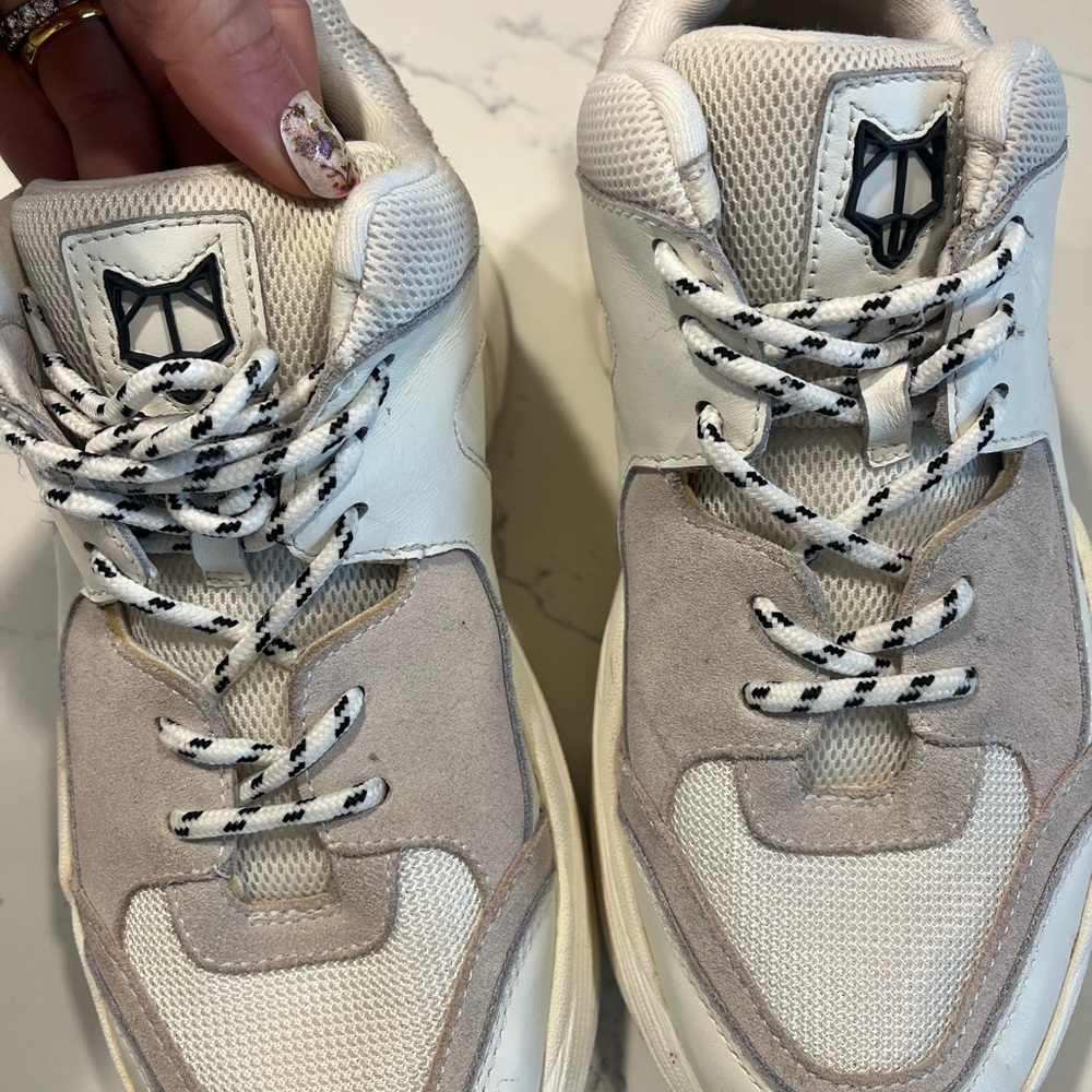 USED Women's Naked Wolfe Flatform Track Sneakers Size: 9